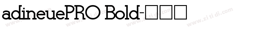 adineuePRO Bold字体转换
